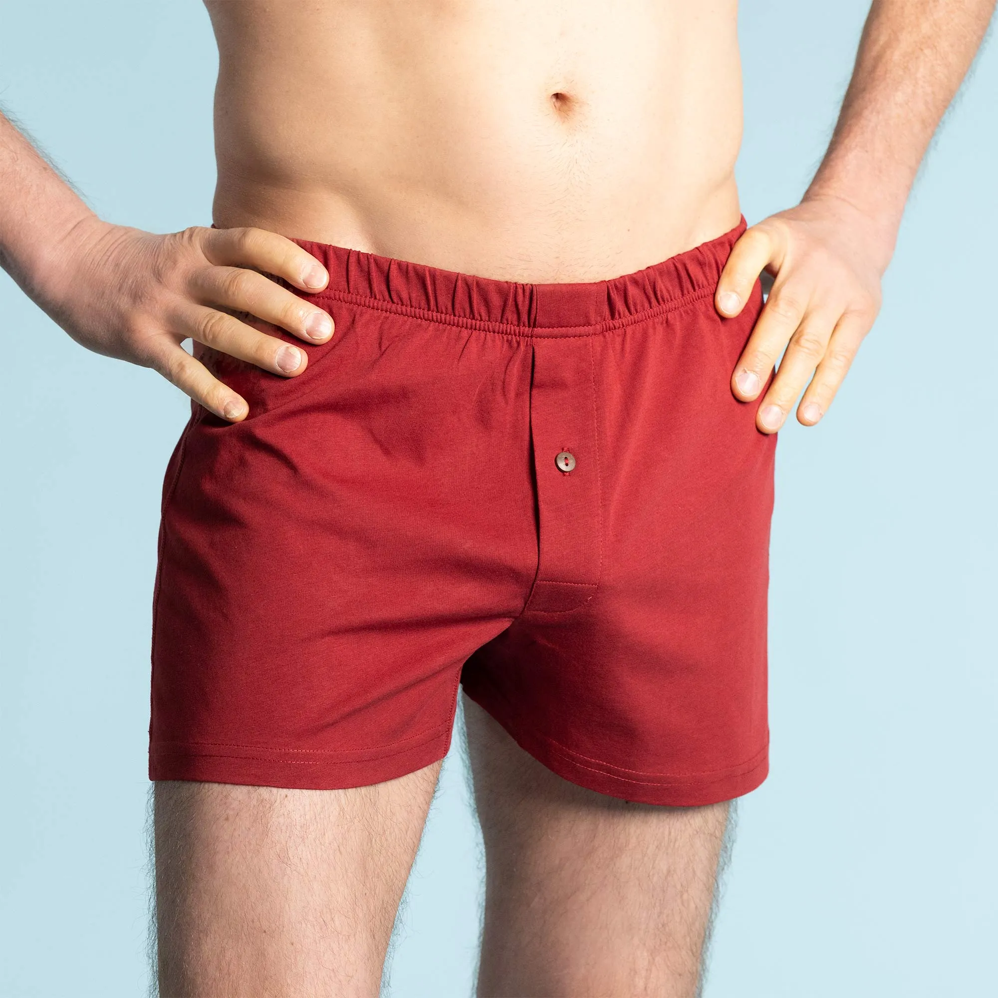 ASHTON 100% Organic Prima Cotton Boxers (Plastic-Free Nut Button)