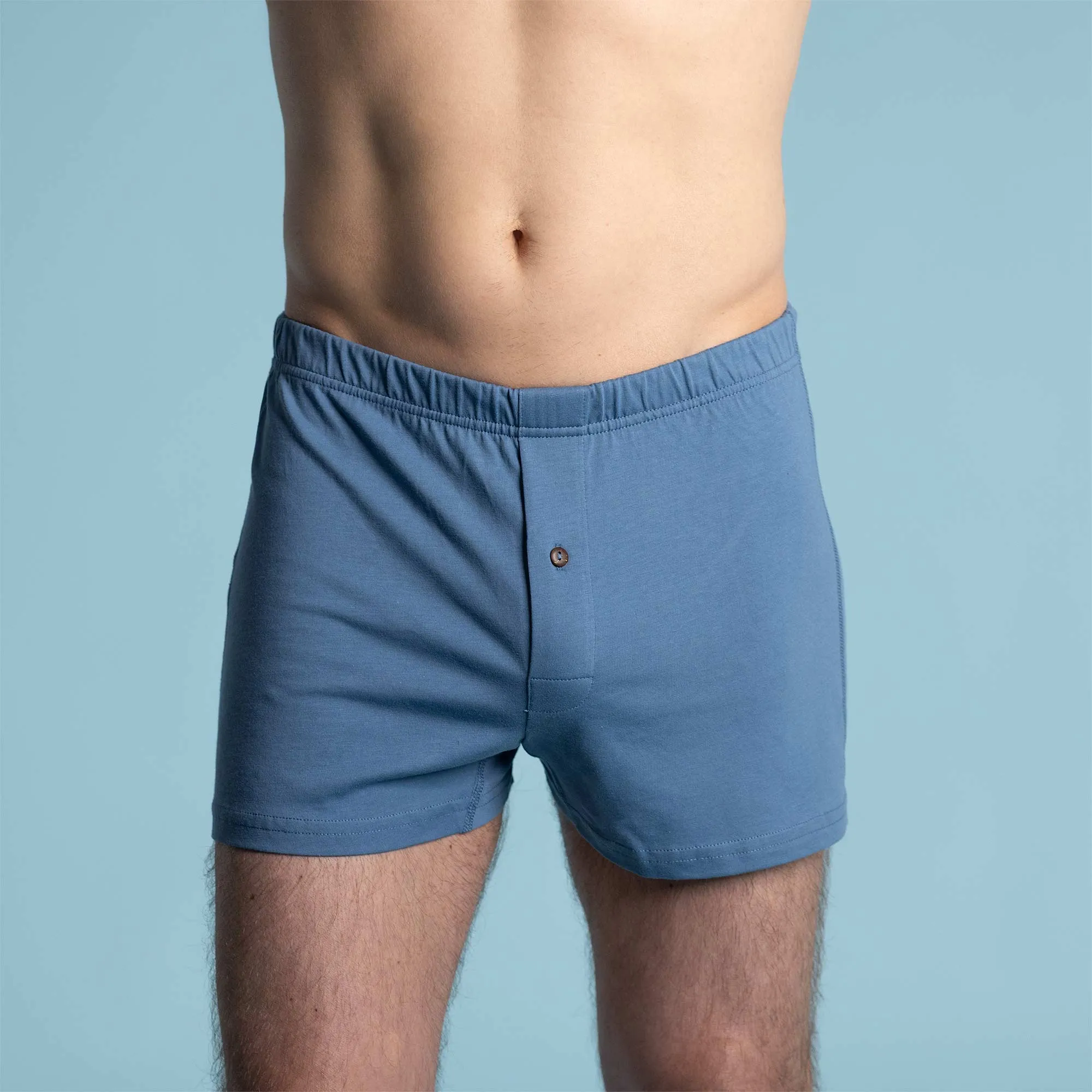 ASHTON 100% Organic Prima Cotton Boxers (Plastic-Free Nut Button)