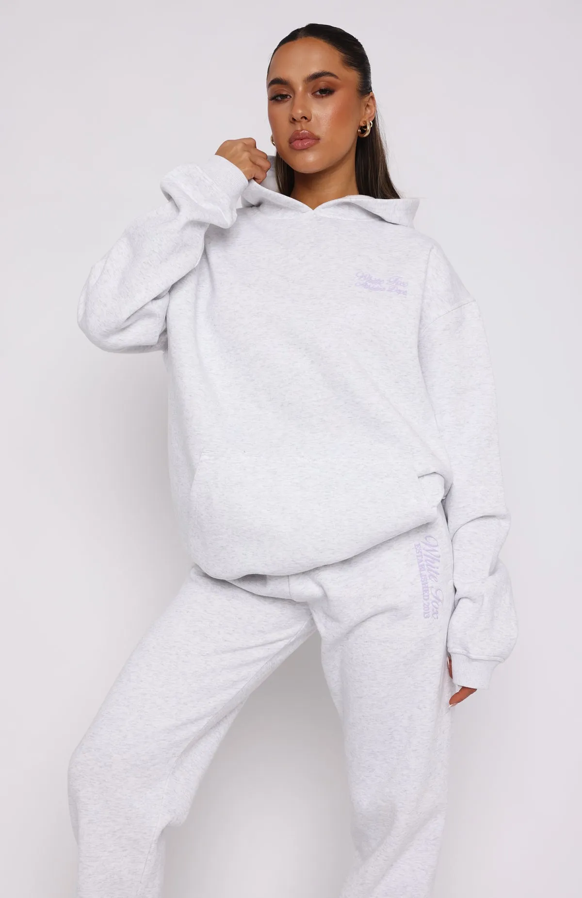 Athletics Department Oversized Hoodie Grey Marle