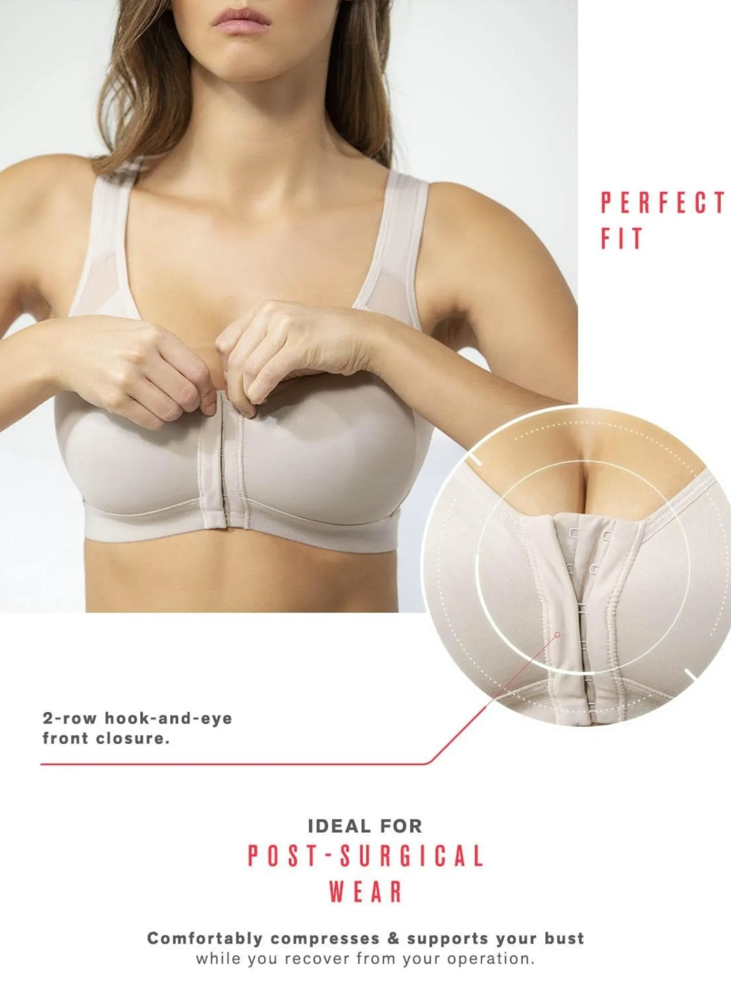 Back Support Posture Corrector Wireless Bra - Black