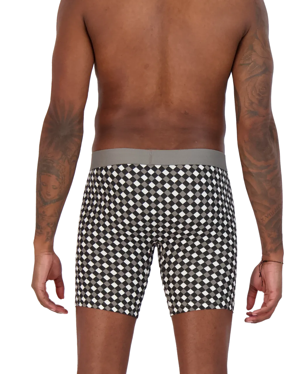 Biker Brief w/ Fly in Black & White Dimension by Wood Underwear