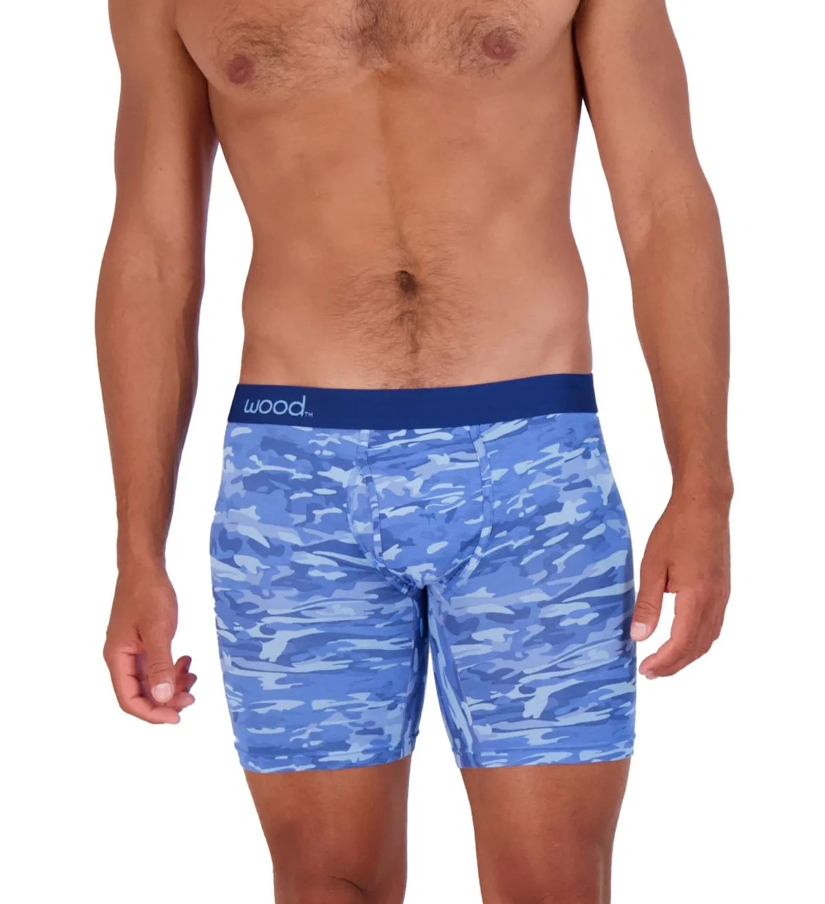 Biker Brief w/ Fly in Blue Camo by Wood Underwear