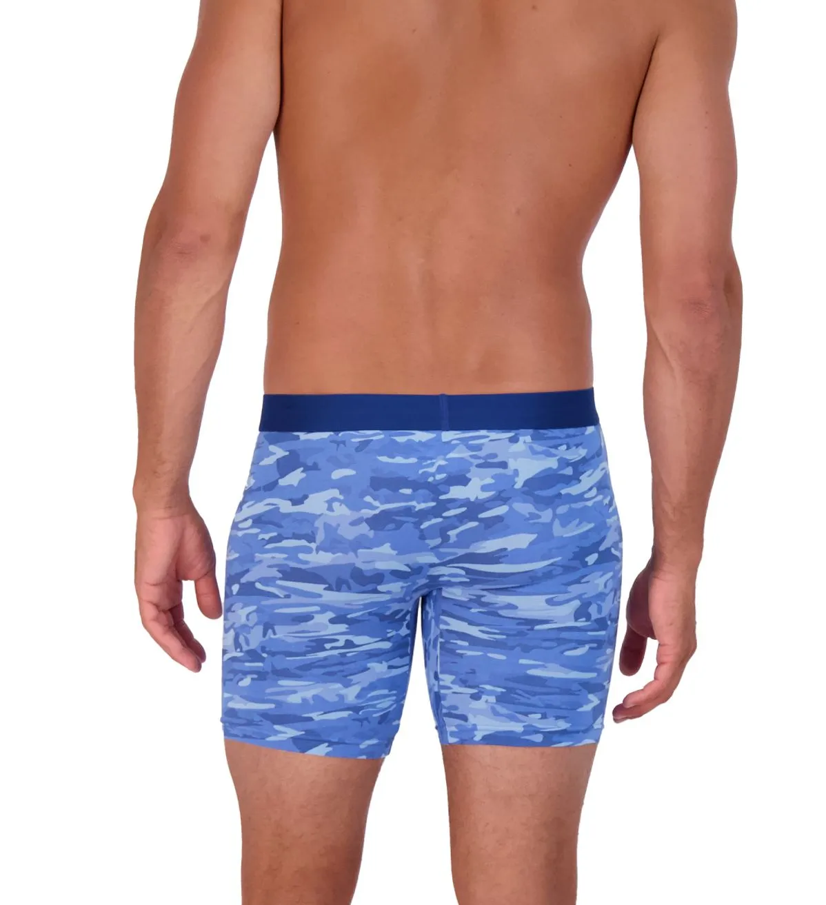 Biker Brief w/ Fly in Blue Camo by Wood Underwear