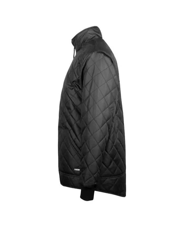 Black Quilted Freezer Jacket By TERRA Workwear - Style 100302V1