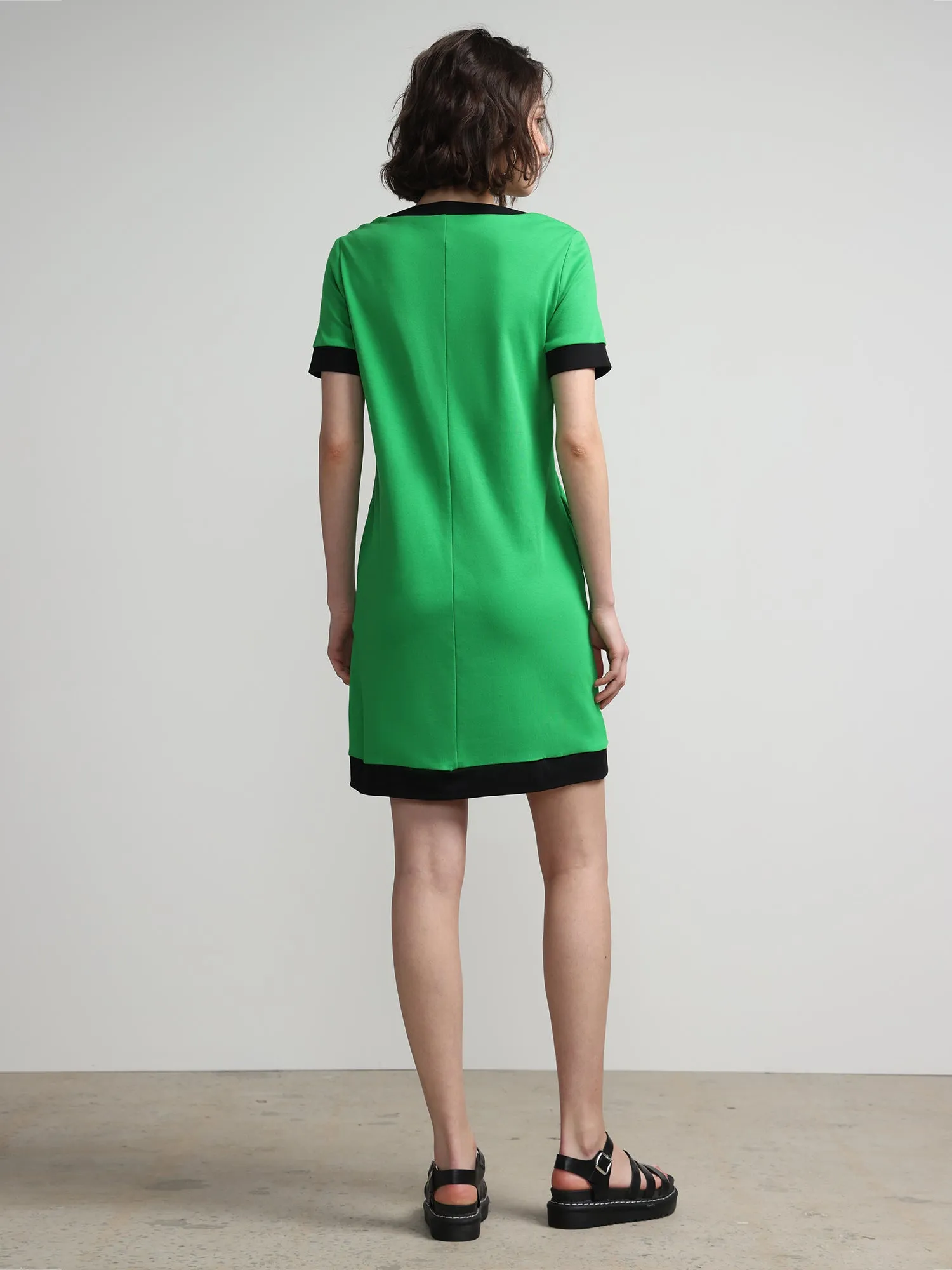 Colorblock-Trim T-Shirt Shift Dress - City Knits