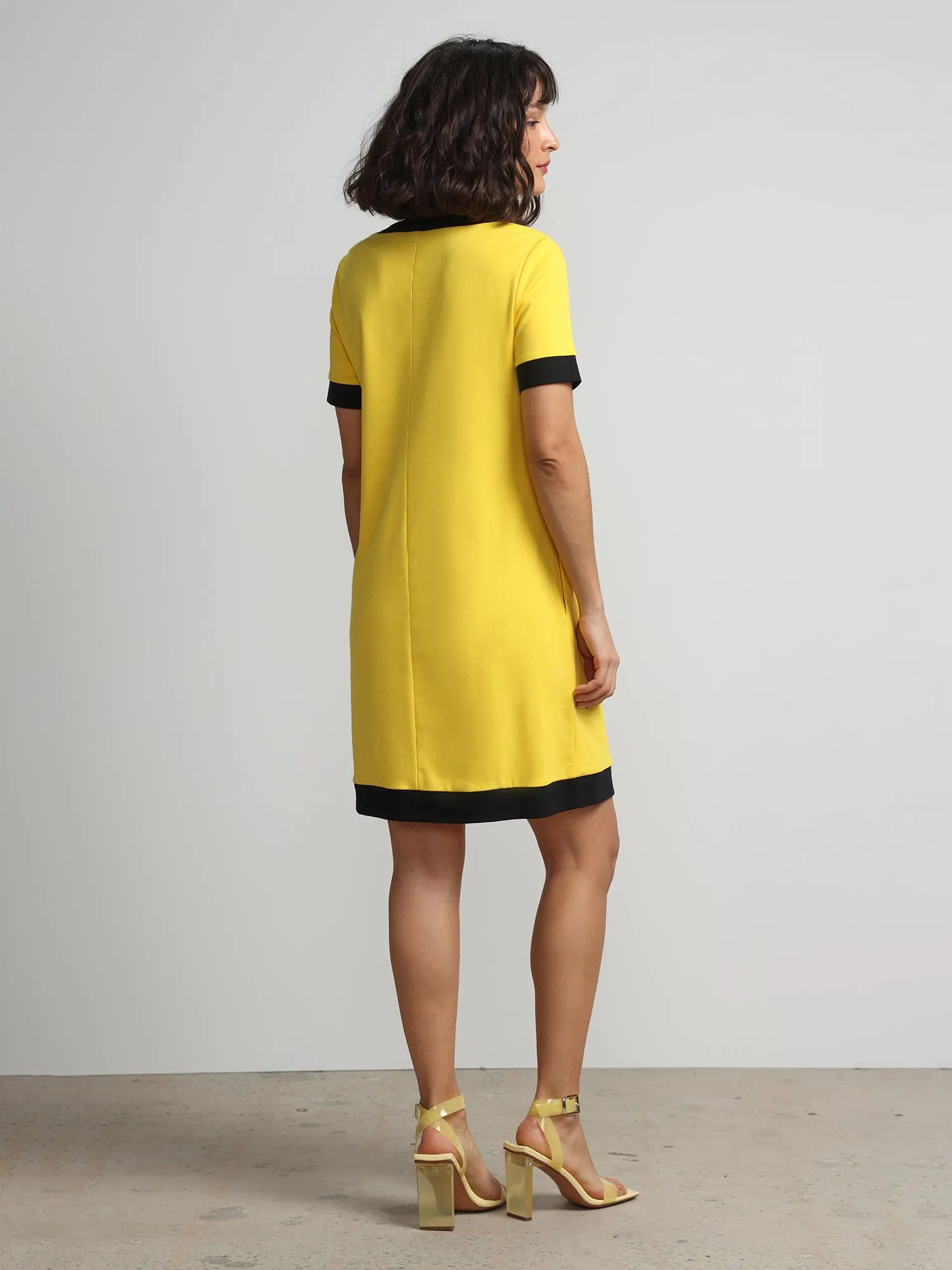 Colorblock-Trim T-Shirt Shift Dress - City Knits