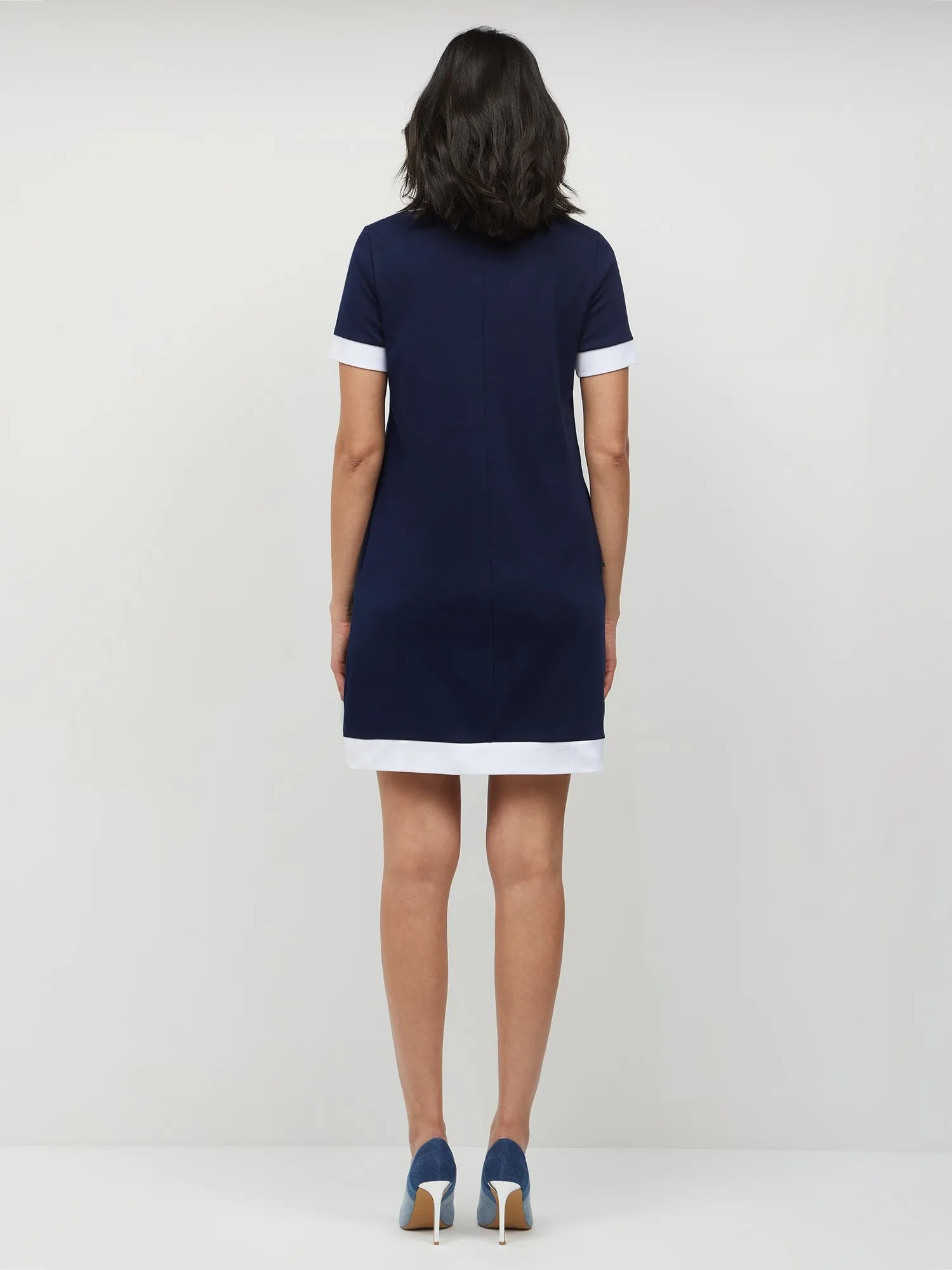 Colorblock-Trim T-Shirt Shift Dress - City Knits