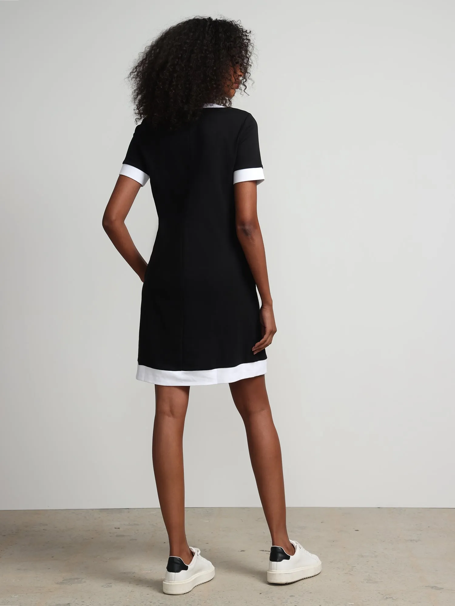 Colorblock-Trim T-Shirt Shift Dress - City Knits