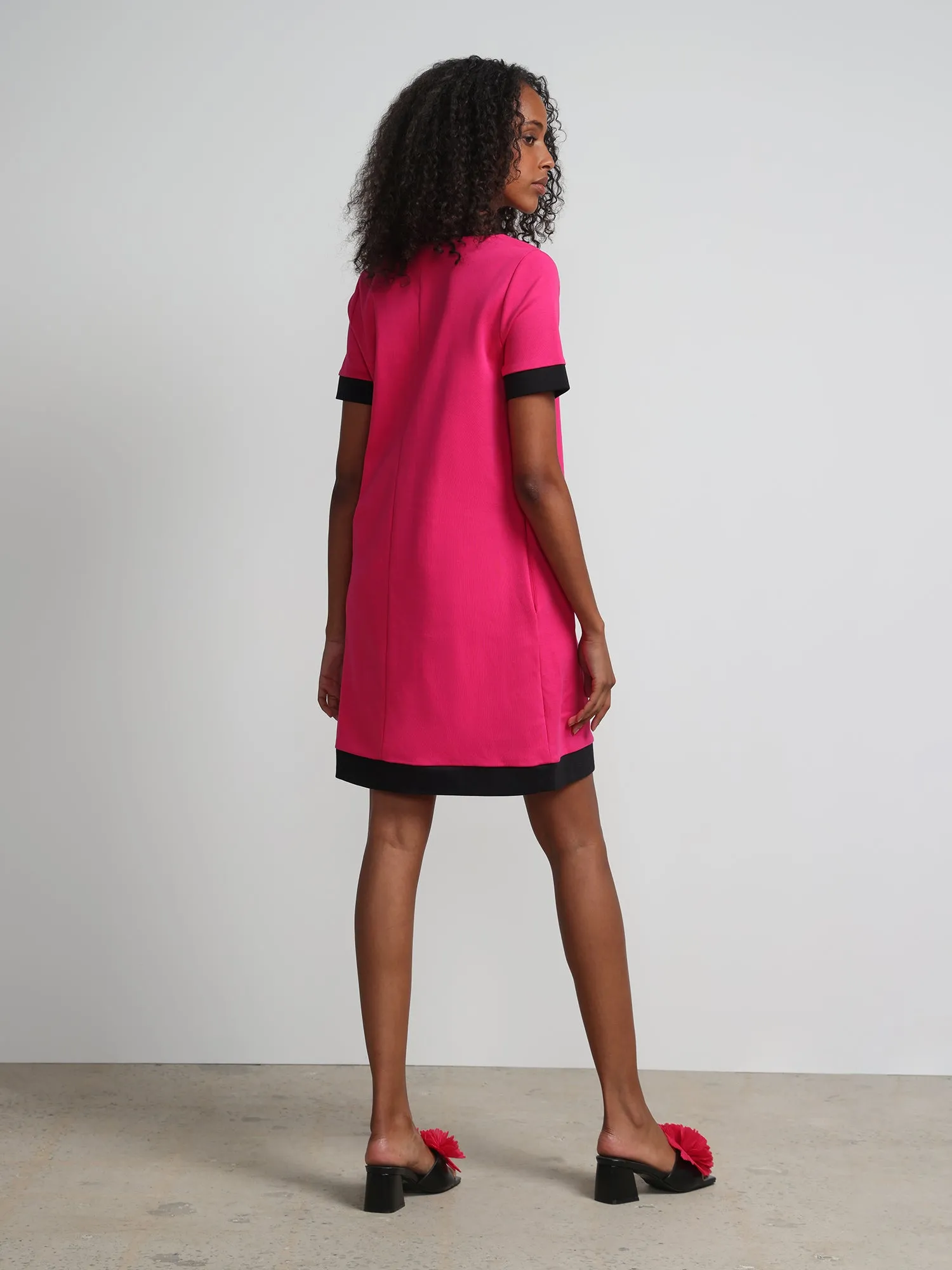 Colorblock-Trim T-Shirt Shift Dress - City Knits