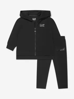 EA7 Emporio Armani Girls Logo Tracksuit in Black