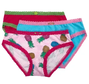 Esme Pink Pineapple 3pc Panty Set