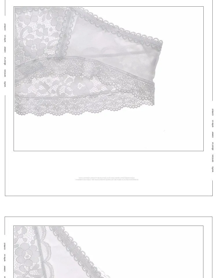 Floral Embroidered Lace Underwear Sexy Hollow Out G String Thong Crotch Cotton Briefs Cute Panties