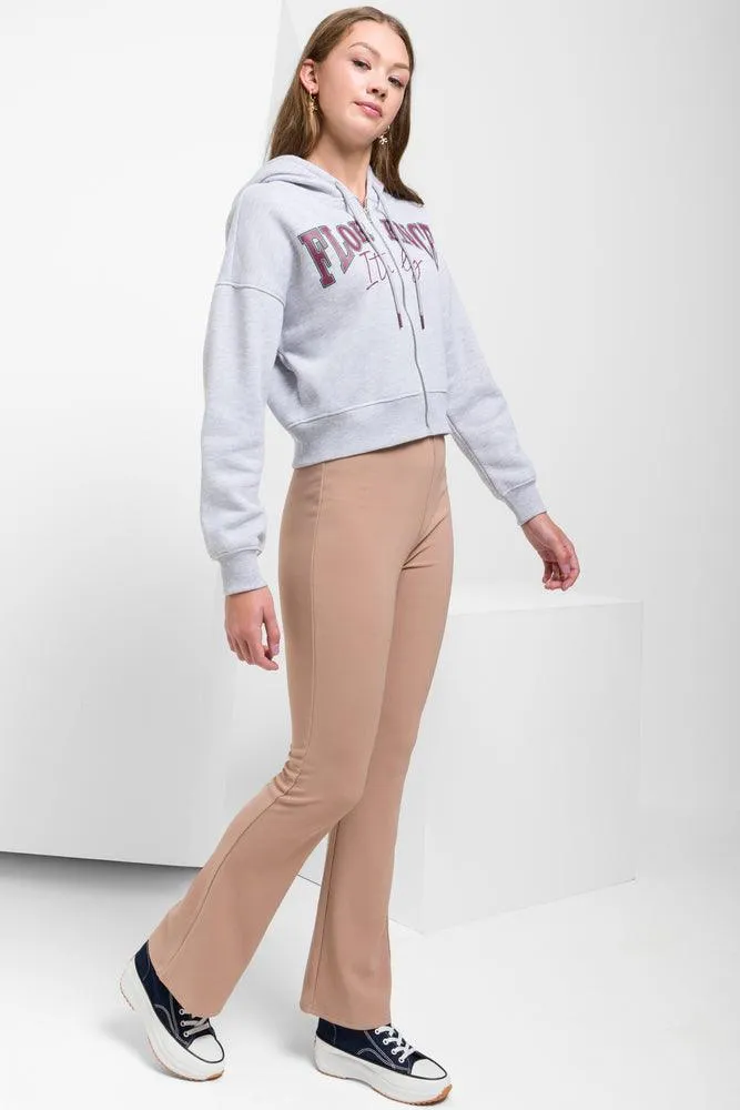 Florance Cropped Tracktop Light Grey