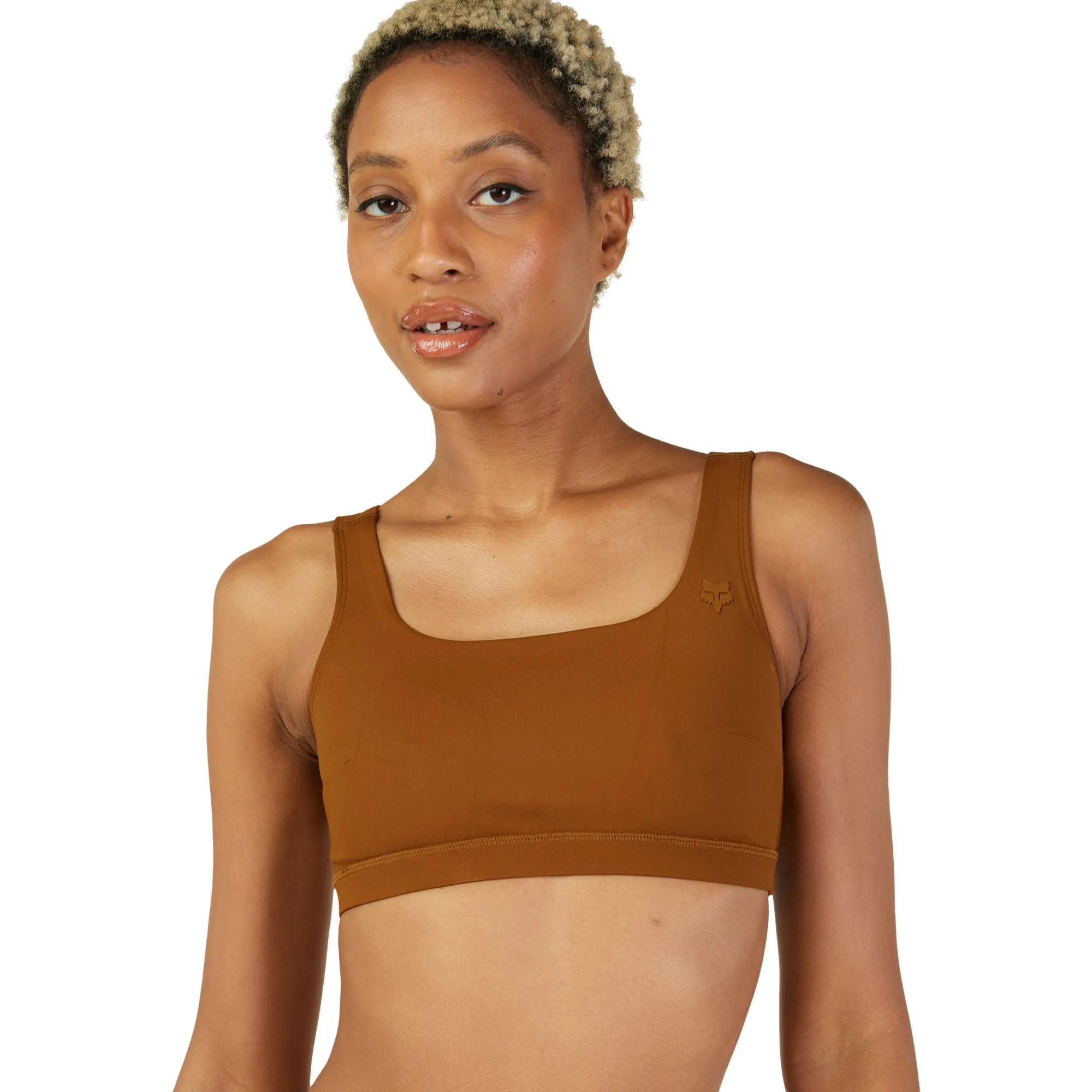 Fox Racing  Womens Core Bra Mid Impact Lightweight Sports Comfort Athletic Nutmeg