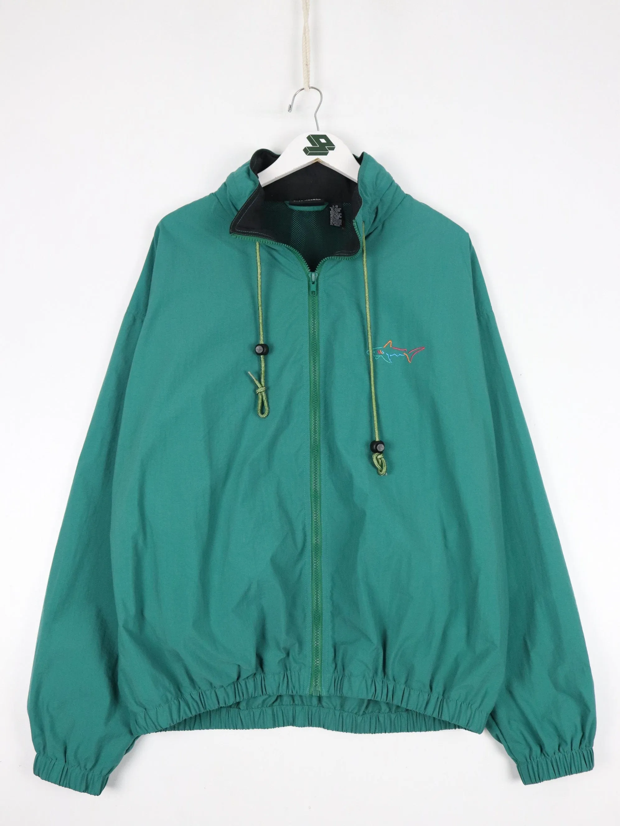 Greg Norman Windbreaker Mens Large Green Golf Jacket