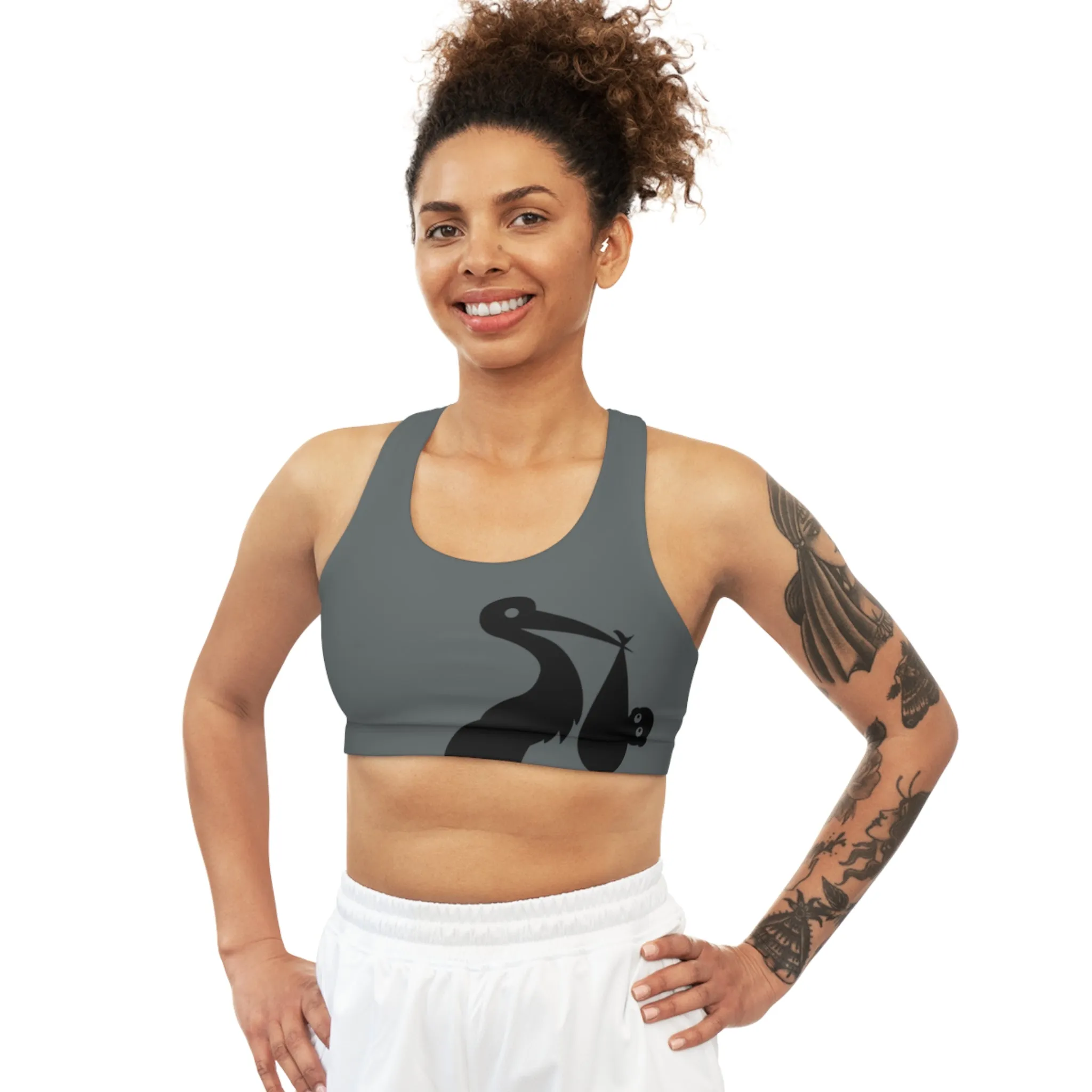 GRUMONH Seamless Sports Bra Grey