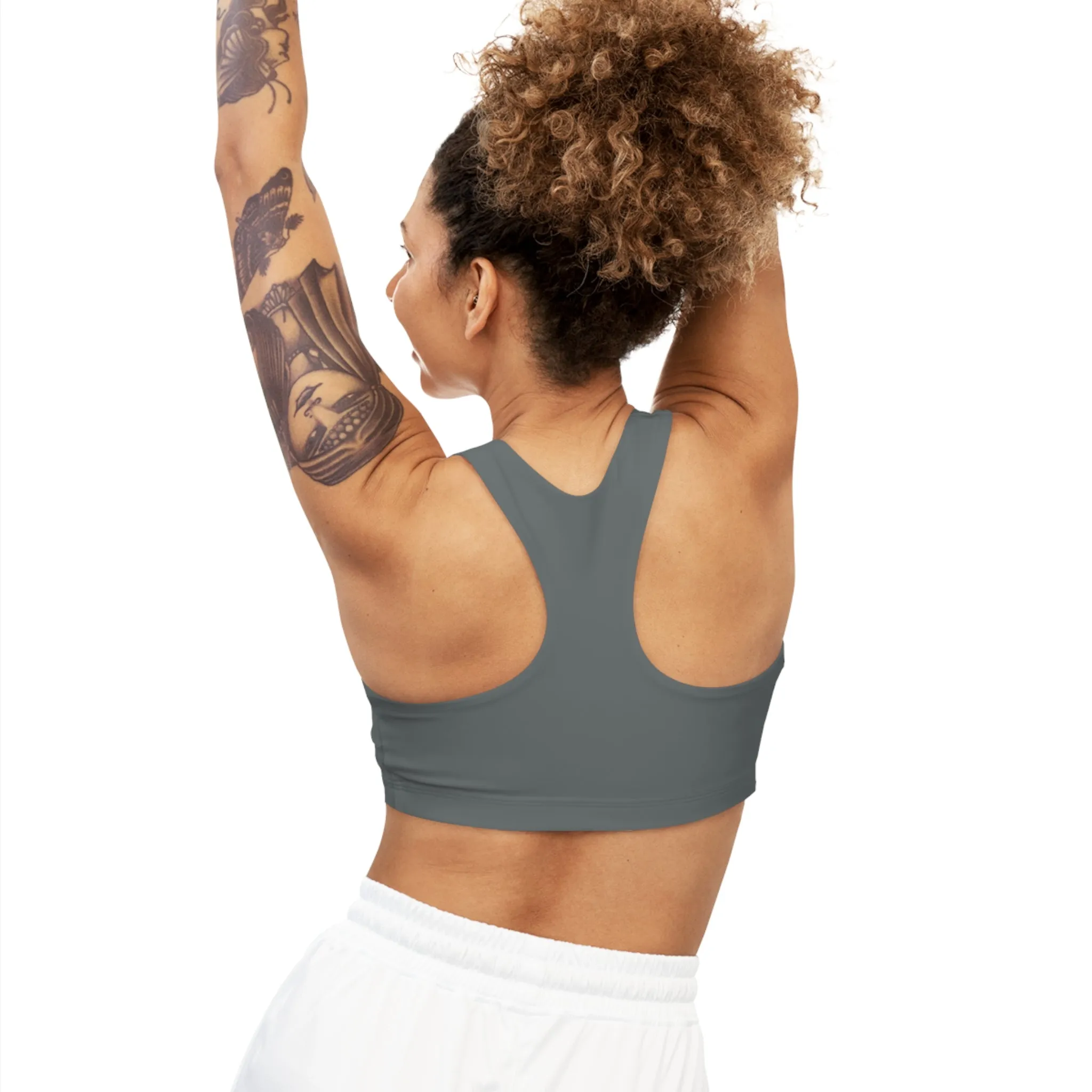 GRUMONH Seamless Sports Bra Grey