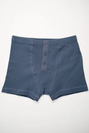 Hemen Biarritz Ribbed Boxer Brief - Steel Blue