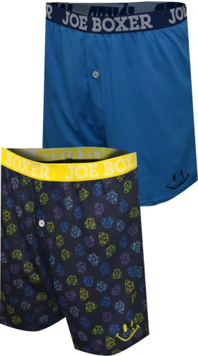 Joe Boxer Blue Licky and Dogs 2 Pack Boxer Shorts