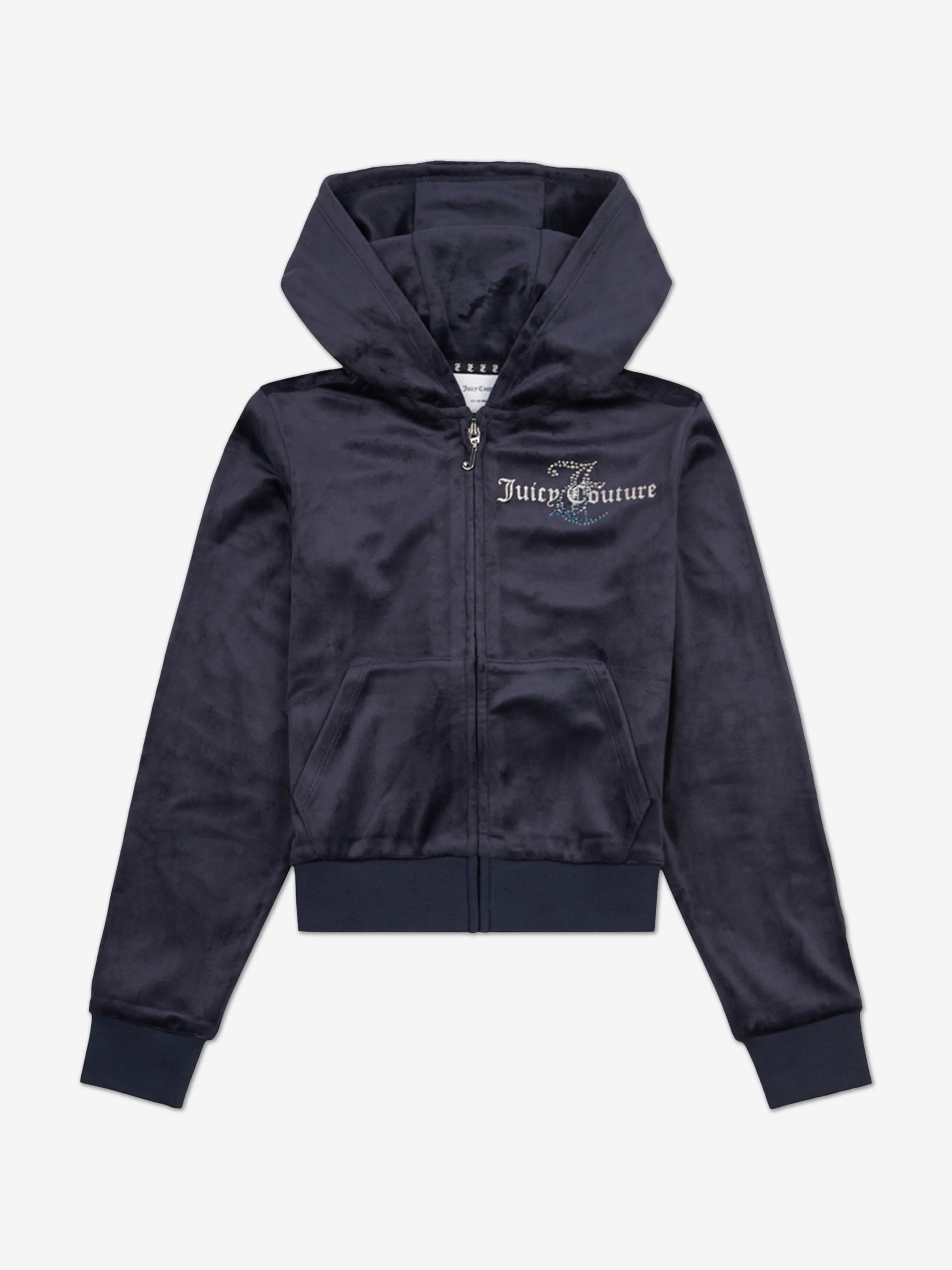 Juicy Couture Girls Diamante Logo Tracksuit in Navy