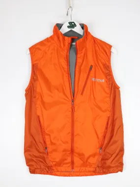 Marmot Vest Mens Small Orange Windbreaker Jacket Outdoors