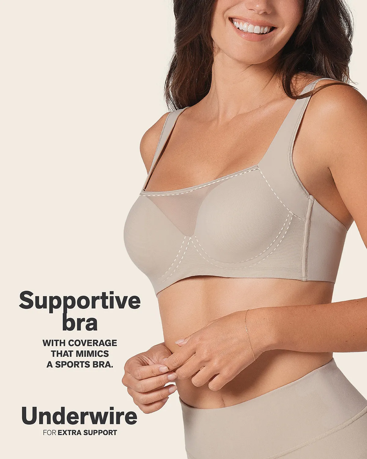 Mesh Front Contouring Bra