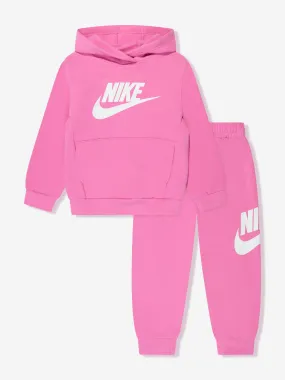 Nike Girls NKN Club Fleece Tracksuit in Pink