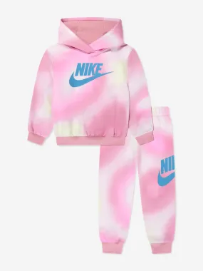 Nike Girls Solarised Tracksuit in Pink