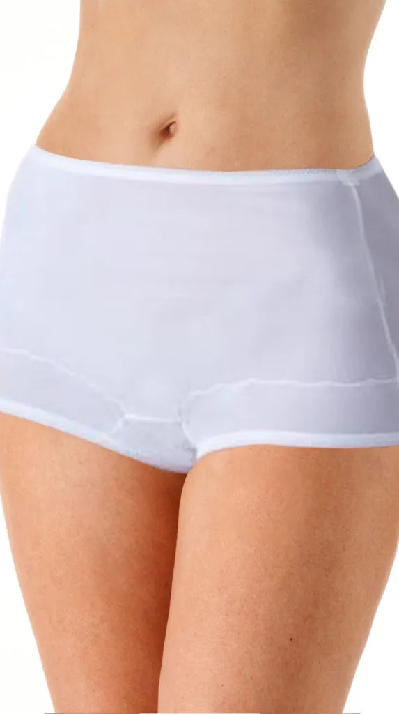 SCALLOP TRIM FULL NYLON PANTY STYLE 719 3-PACK