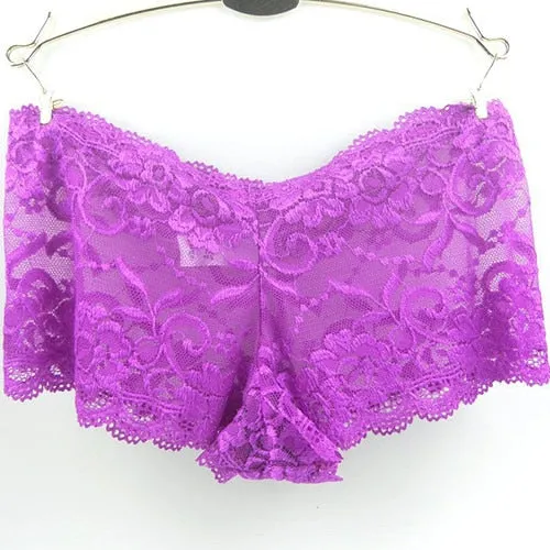 Stylish Sexy Women's Low Waist Seamless Sheer Lace Panties