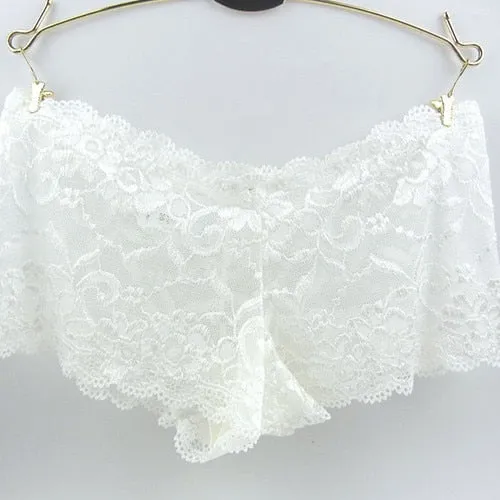 Stylish Sexy Women's Low Waist Seamless Sheer Lace Panties