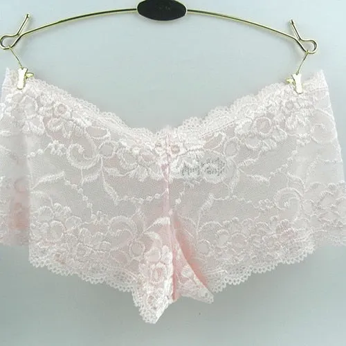 Stylish Sexy Women's Low Waist Seamless Sheer Lace Panties