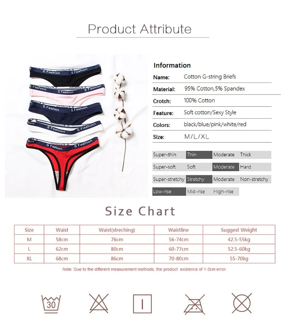 Underwear Sexy cotton Panties for Women String Thongs