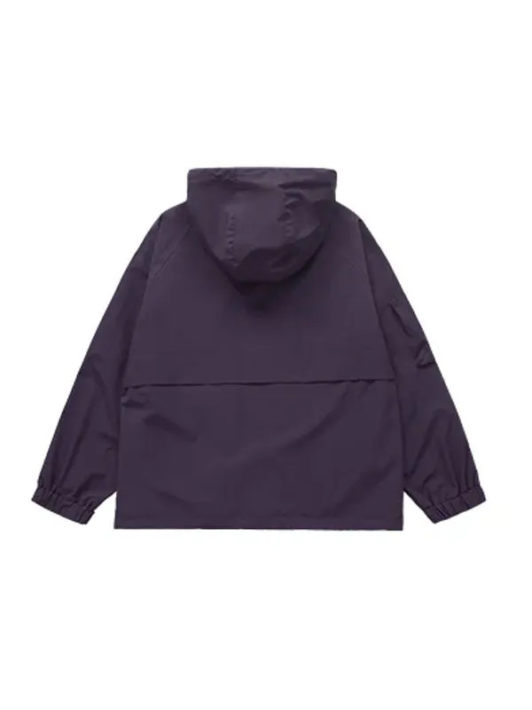 Wind and Waterproof Jacket (with mini compass on zip) in Purple Color