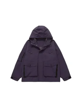 Wind and Waterproof Jacket (with mini compass on zip) in Purple Color