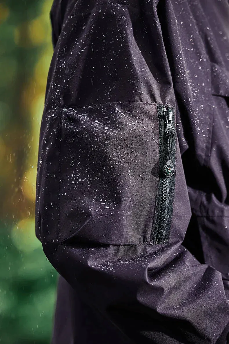 Wind and Waterproof Jacket (with mini compass on zip) in Purple Color