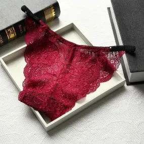 Woman Underwear Sexy Lace Breathable Transparent Femme Panty