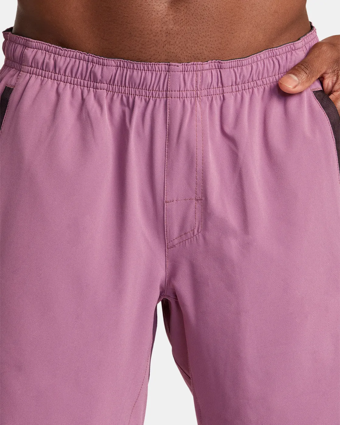 Yogger Stretch 17" Athletic Shorts - Rose Shadow